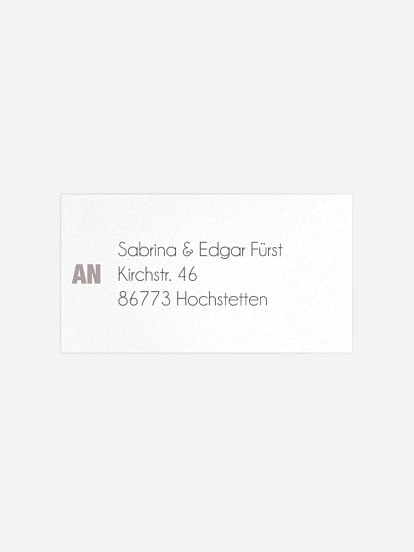 Empfängeraufkleber Geburtstag Number