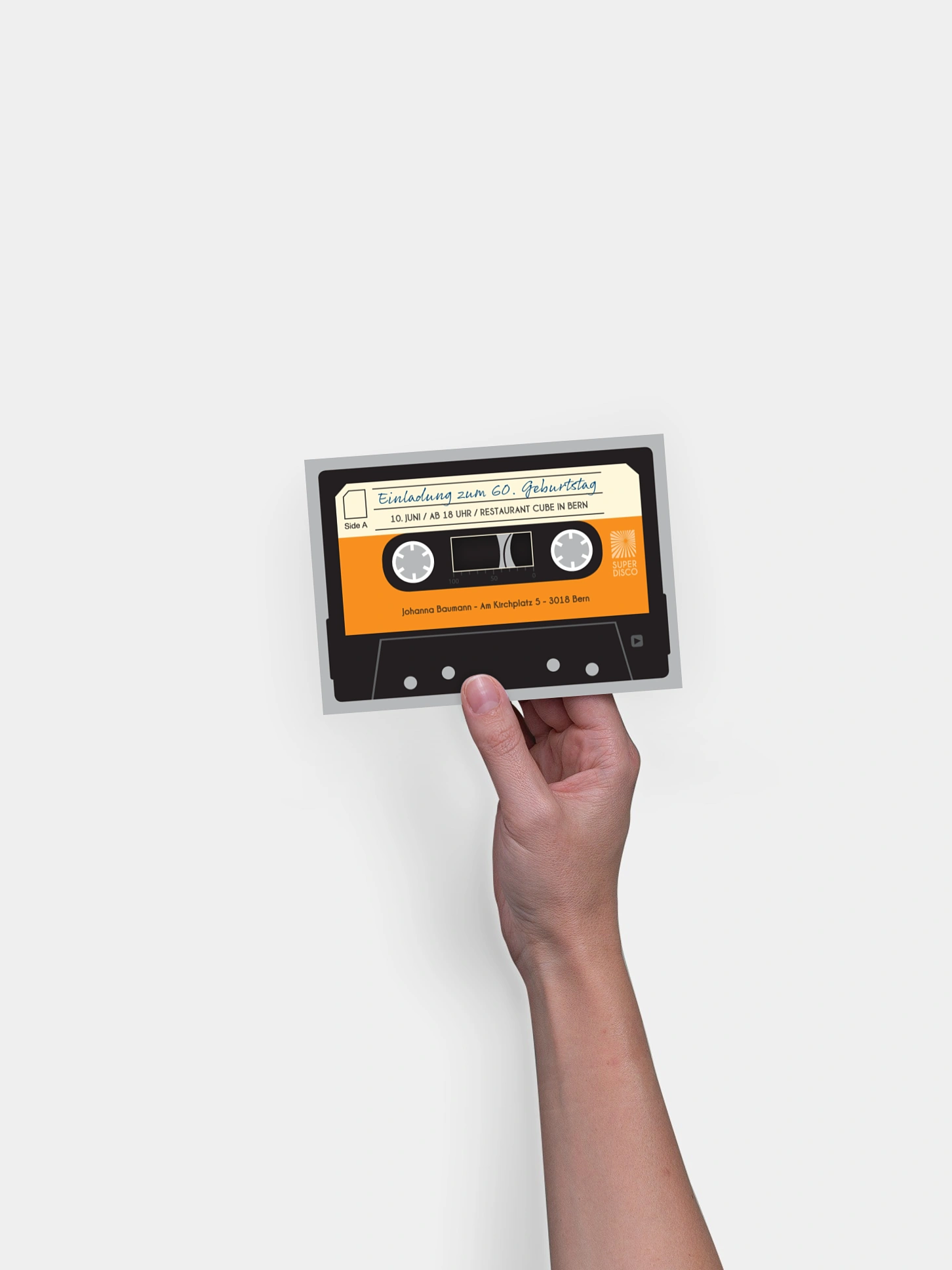 Einladung 60. Geburtstag Kassette