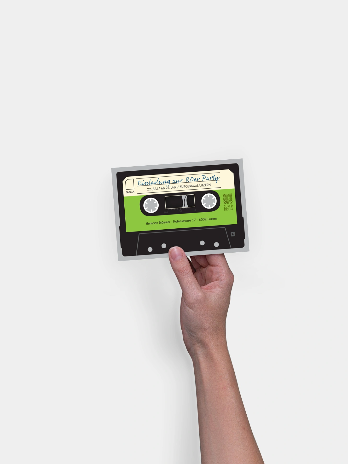 Partyeinladung Kassette