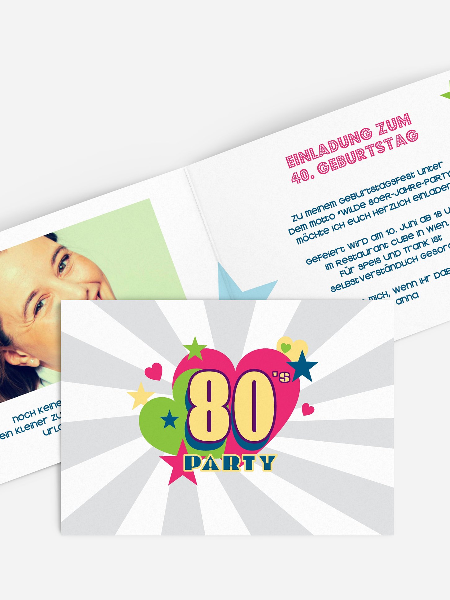 Einladung 40. Geburtstag Eighties Forever