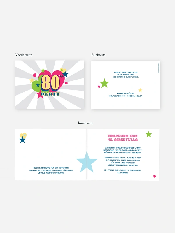 Einladung 40. Geburtstag Eighties Forever