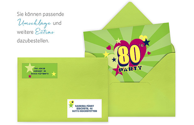 Huis 50 Einladungskarten 80s 80er Geburtstag Einladungen Jedes Alter Moglich Party Wenskaarten Briefpapier Actumma Com