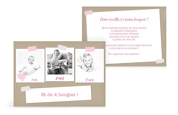 invitation anniversaire enfant First moments