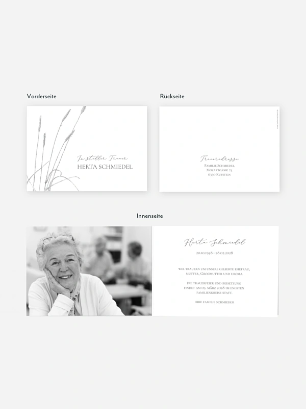 Trauerkarte Reed