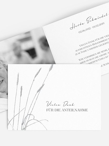 Trauerdanksagung Reed