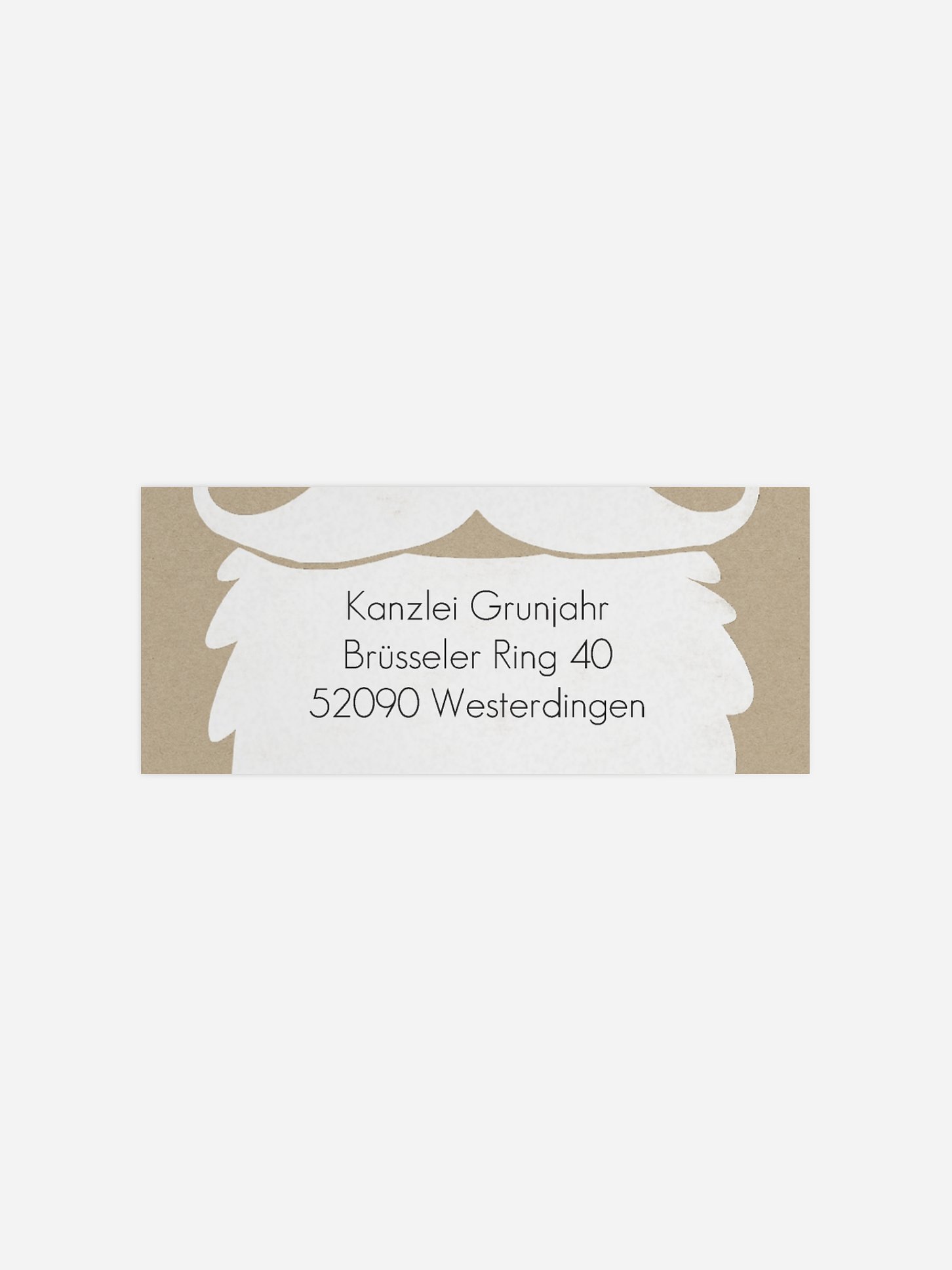 Absenderaufkleber geschäftl. Weihnachten Santa's Beard