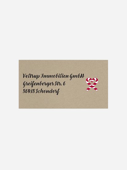 Empfängeraufkleber geschäftl. Weihnachten Santa's Beard