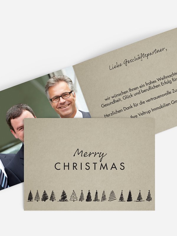 Geschäftliche Weihnachtskarte Beautreeful