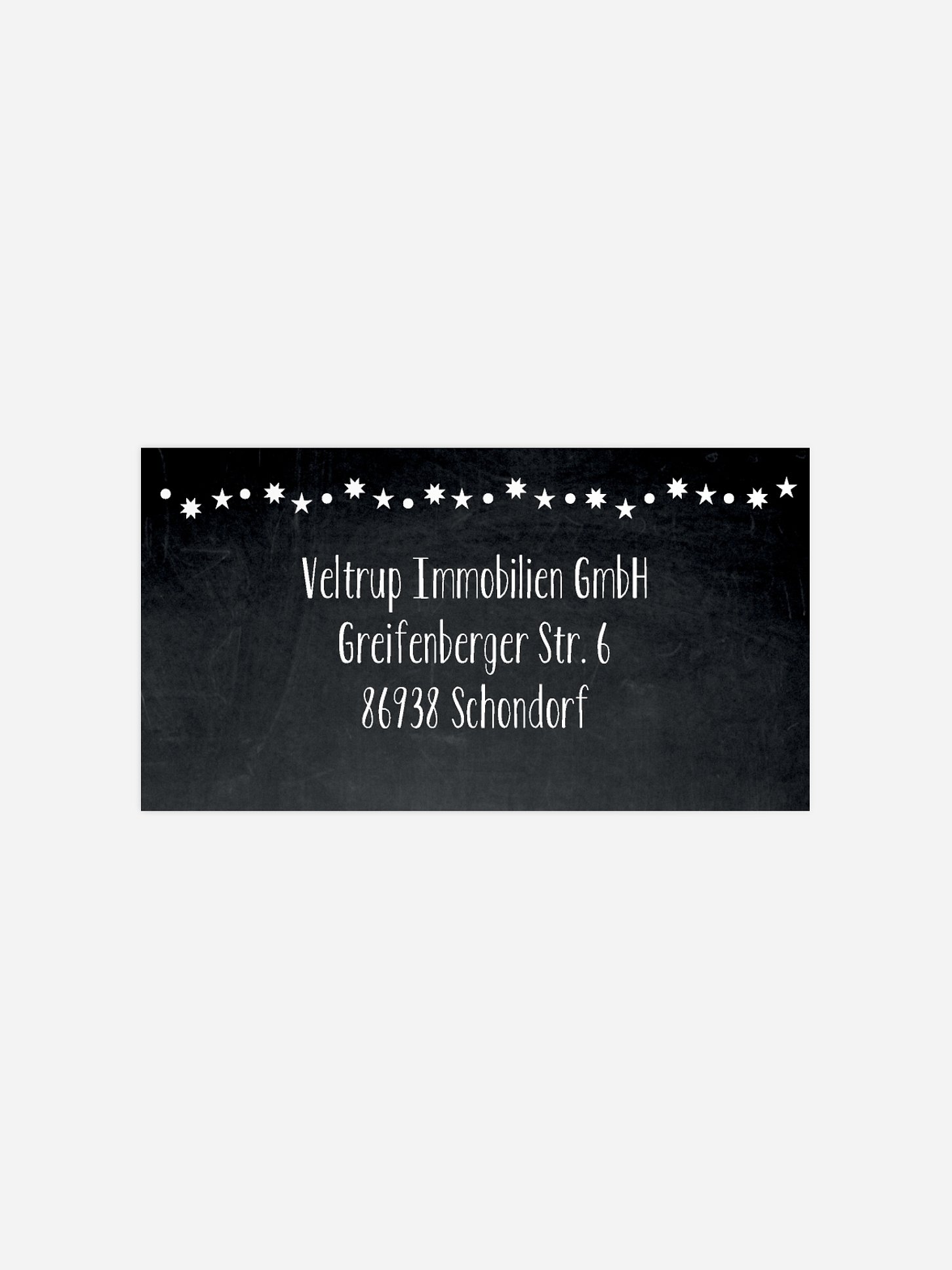 Empfängeraufkleber geschäftl. Weihnachten Language Tree