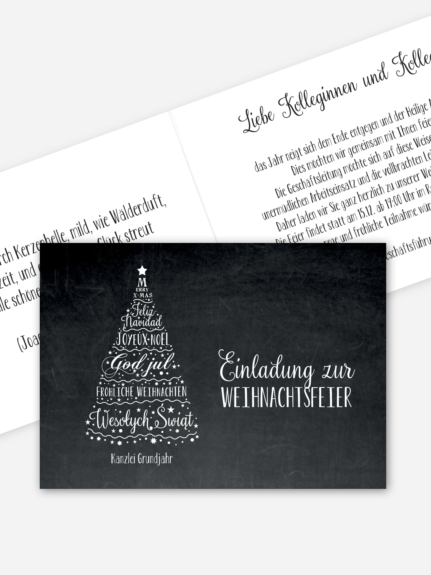 Weihnachtsfeier Language Tree