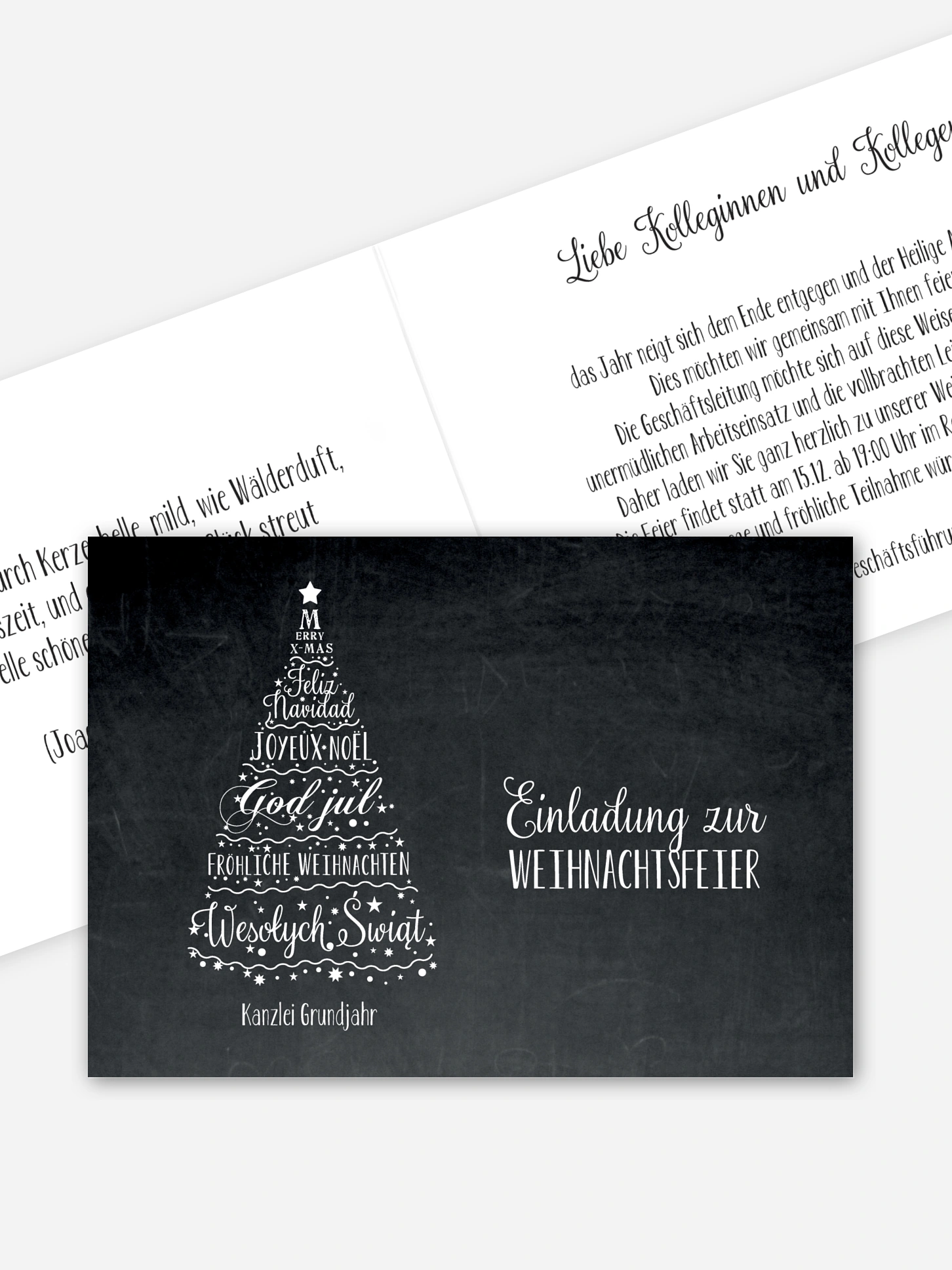 Weihnachtsfeier Language Tree