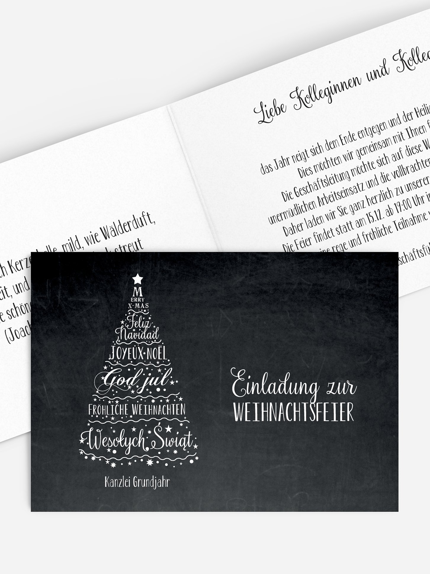 Weihnachtsfeier Language Tree