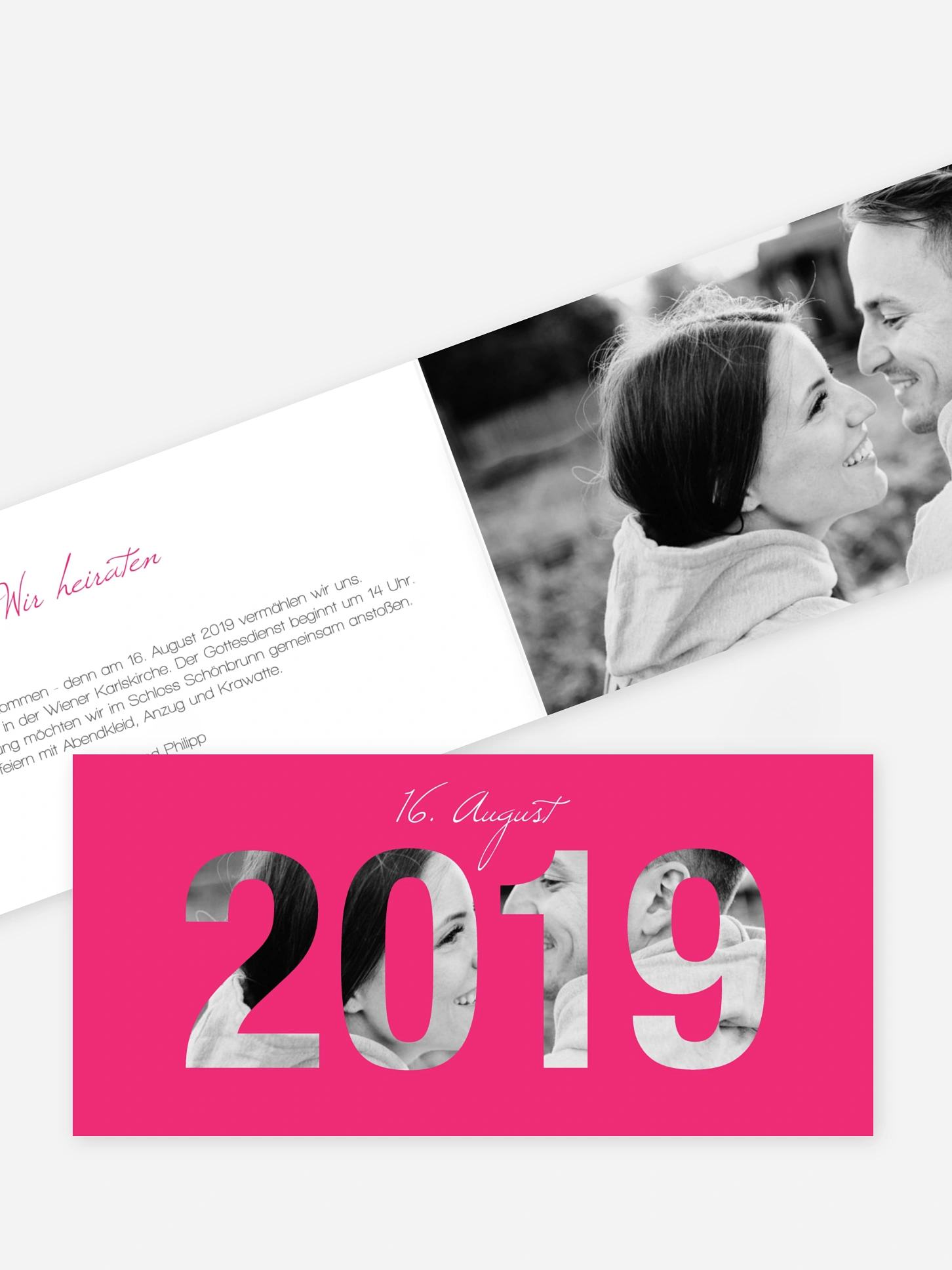 Hochzeitseinladung Durchblick 2019