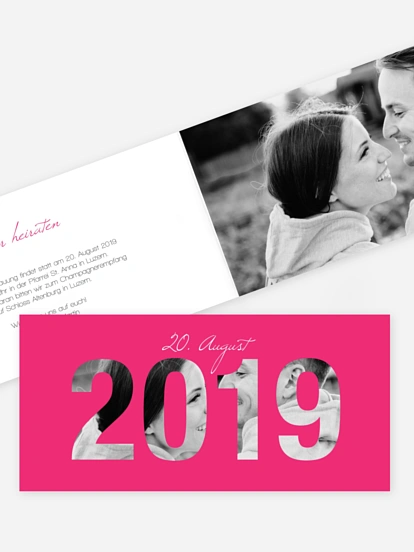 Hochzeitseinladung Durchblick 2019