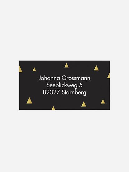 Empfängeraufkleber Party Rahmenglanz