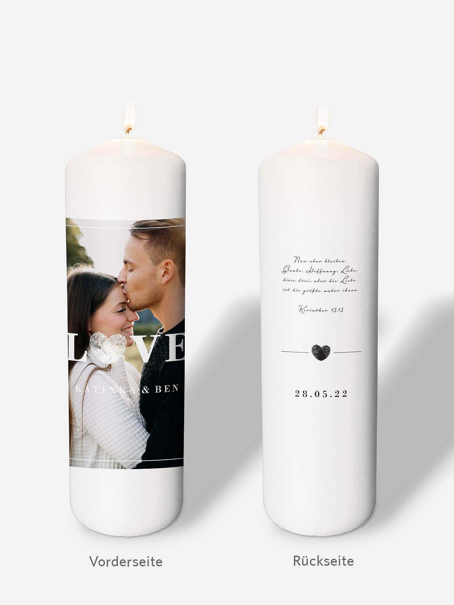 Hochzeitskerze Loveprint