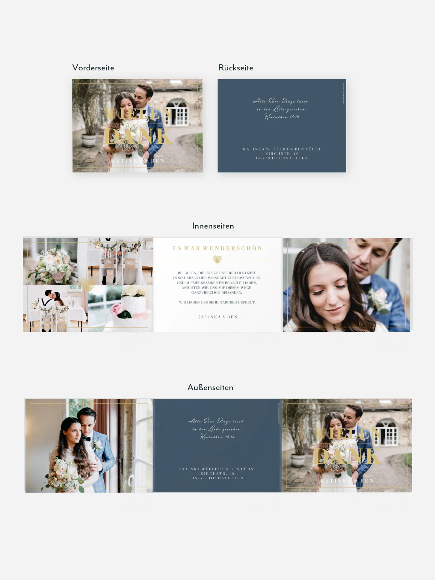 Dankeskarte Hochzeit Loveprint