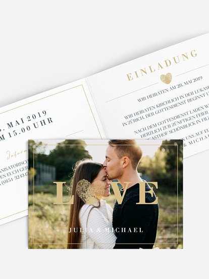 Hochzeitseinladung Loveprint