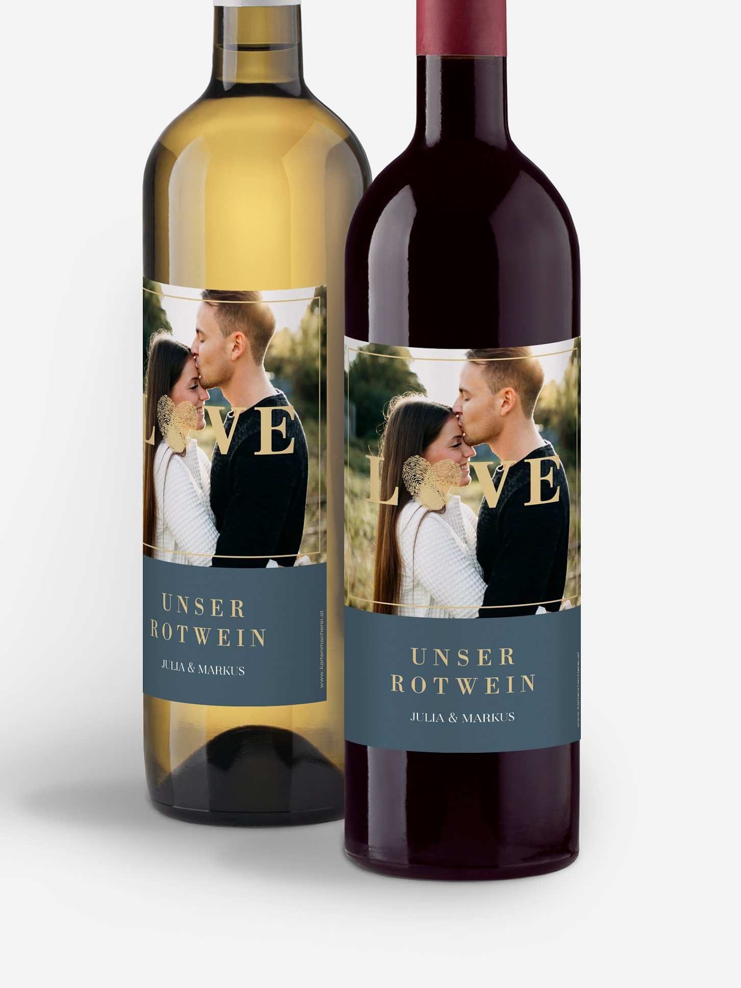 Flaschenetikett Hochzeit Loveprint