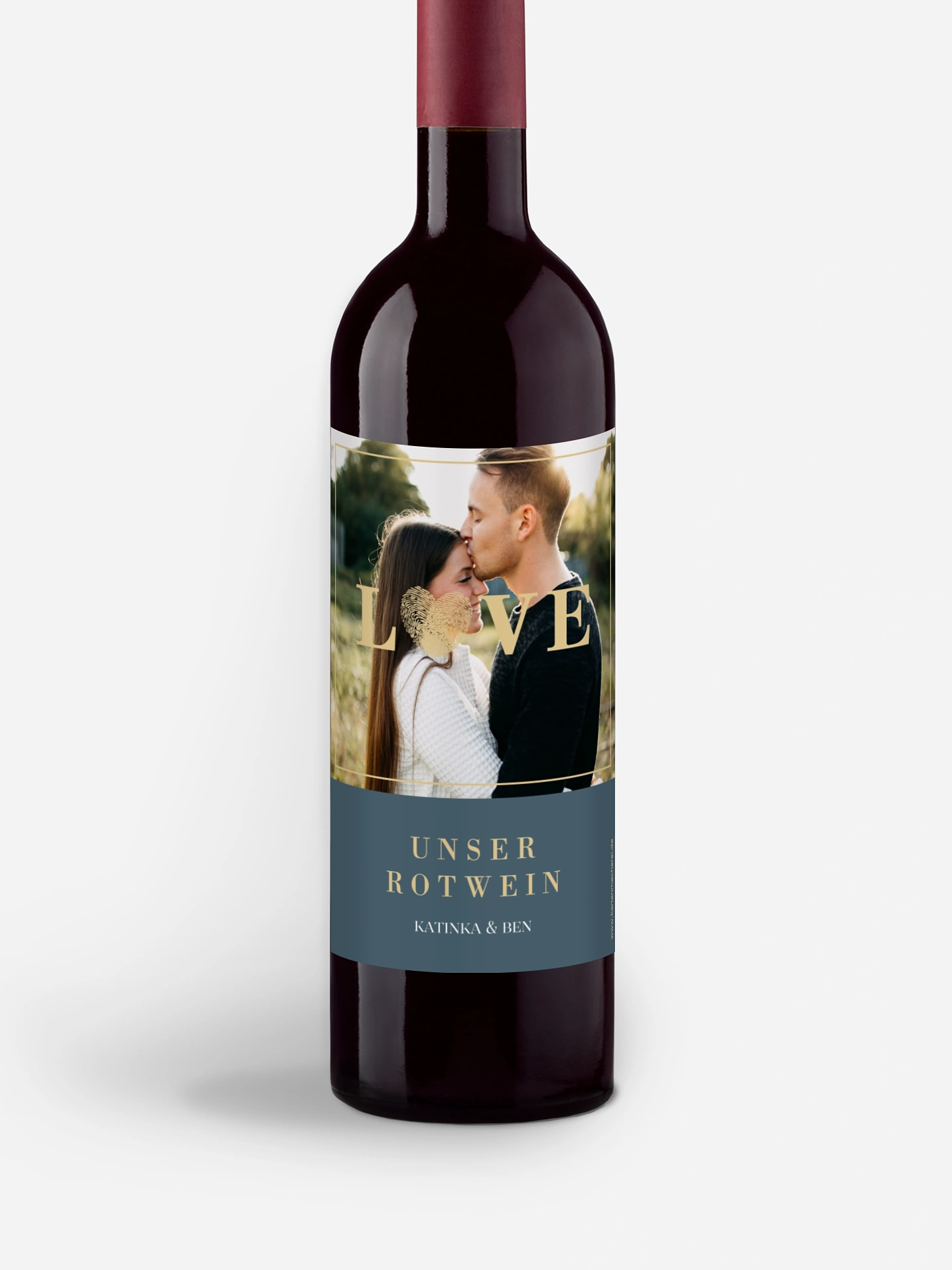 Flaschenetikett Hochzeit Loveprint