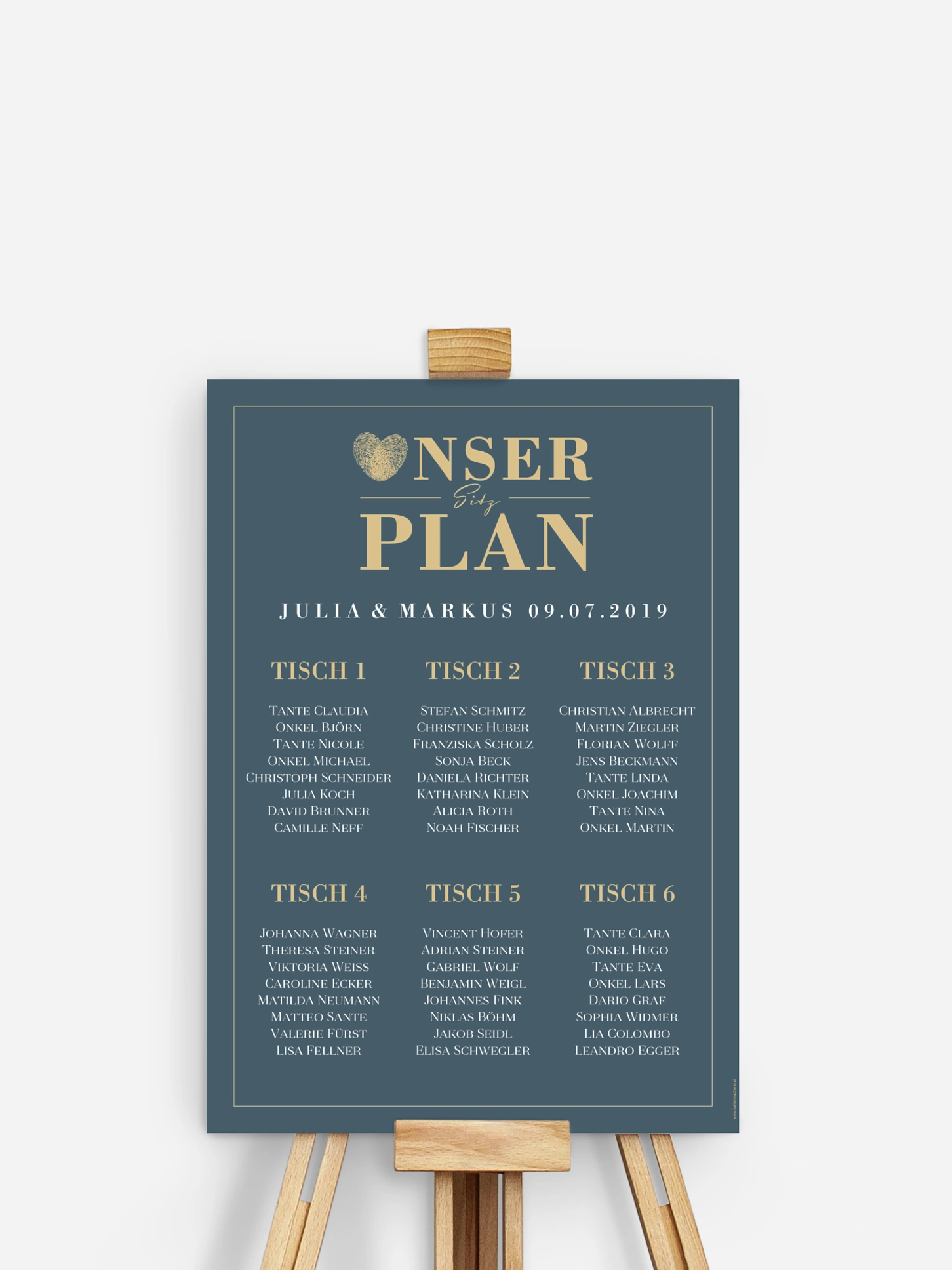 Sitzplan Plakat Loveprint