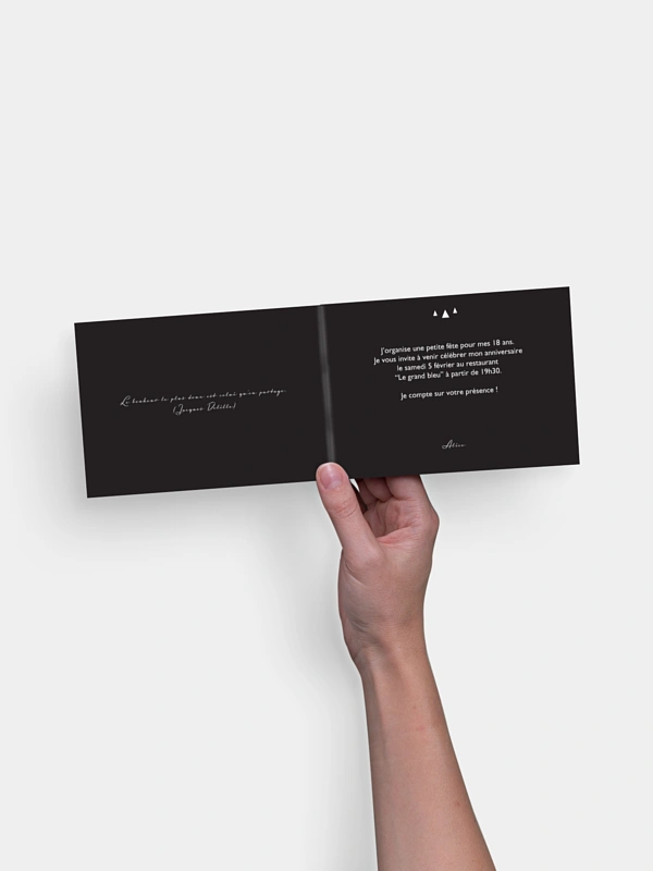invitation anniversaire 30 Détail chic - dorure