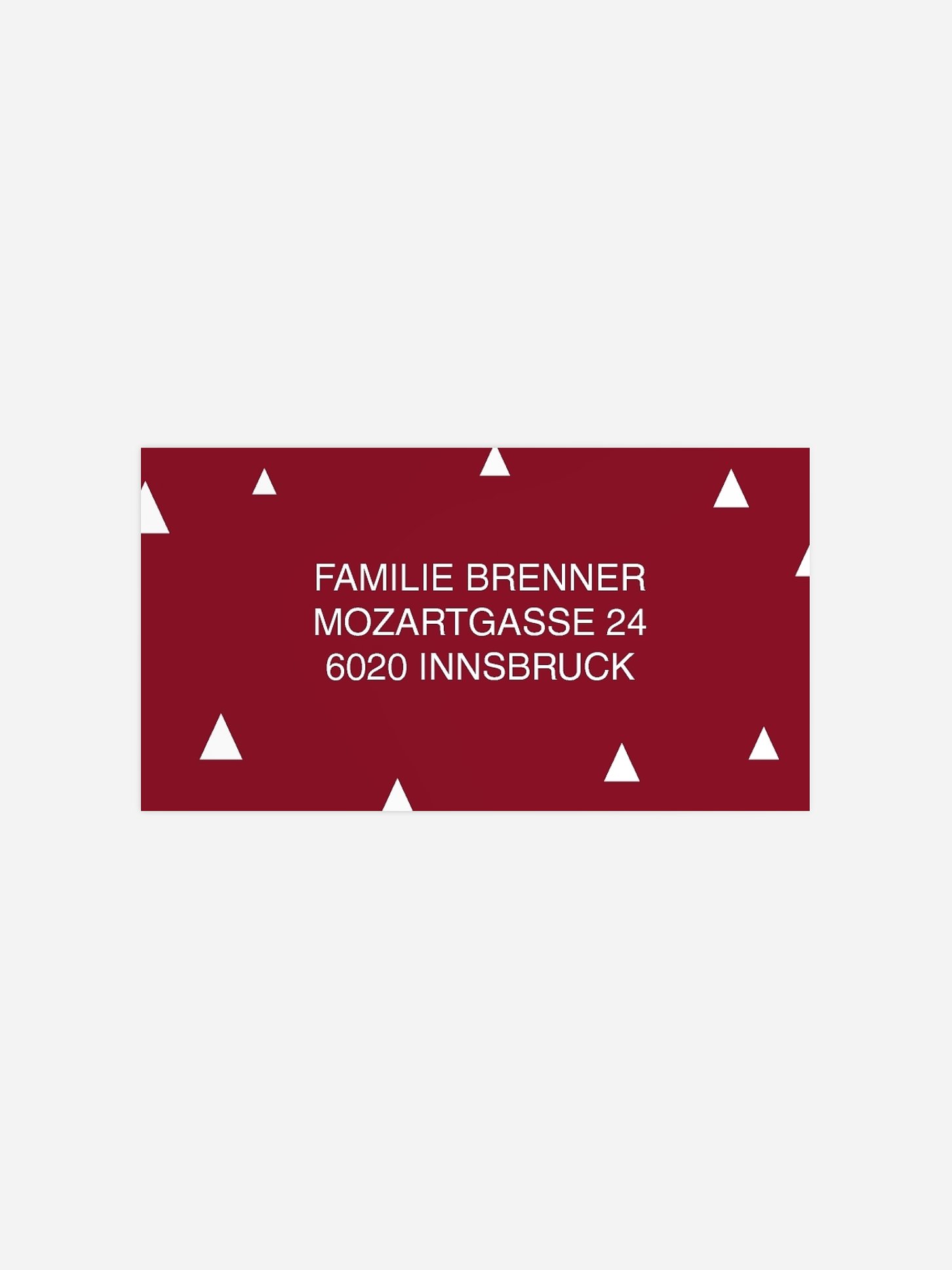 Empfängeraufkleber Weihnachten Tannenspitze Premium