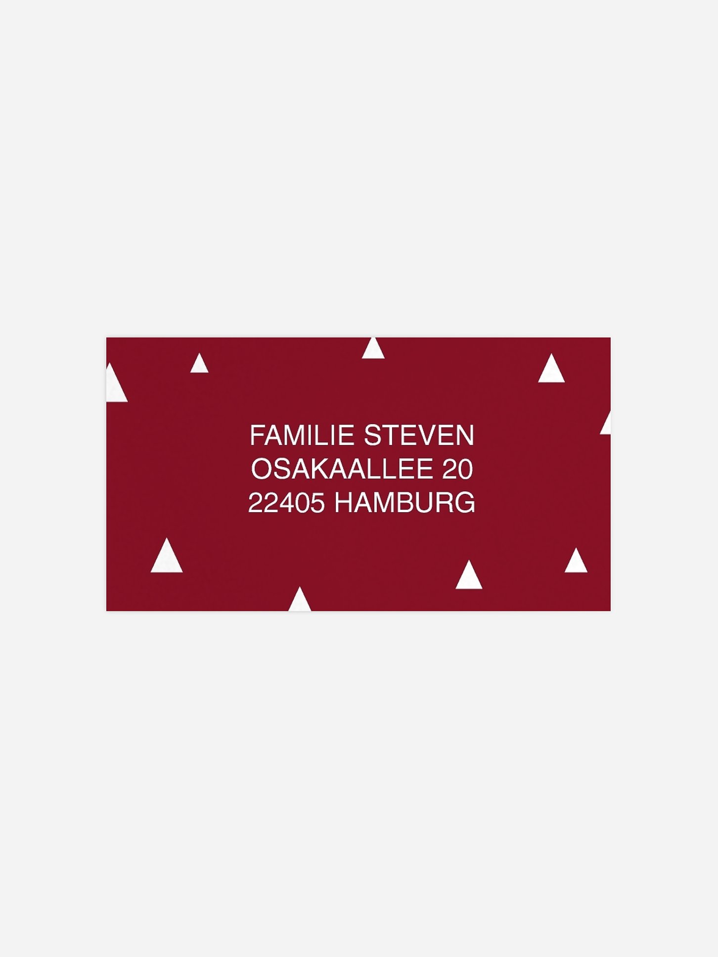 Empfängeraufkleber Weihnachten Tannenspitze Premium