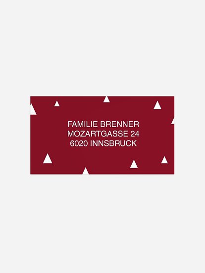Empfängeraufkleber Weihnachten Tannenspitze Premium