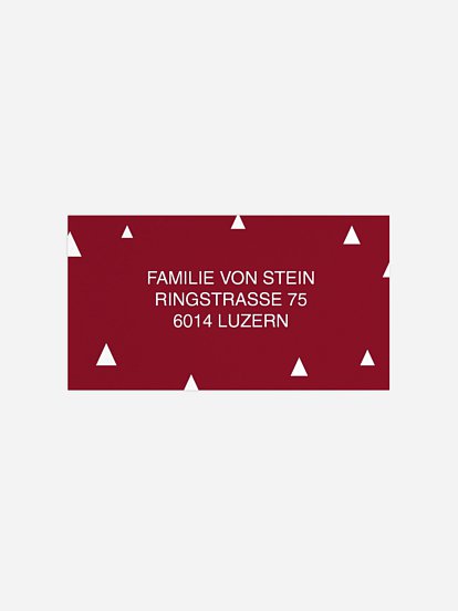 Empfängeraufkleber Weihnachten Tannenspitze Premium
