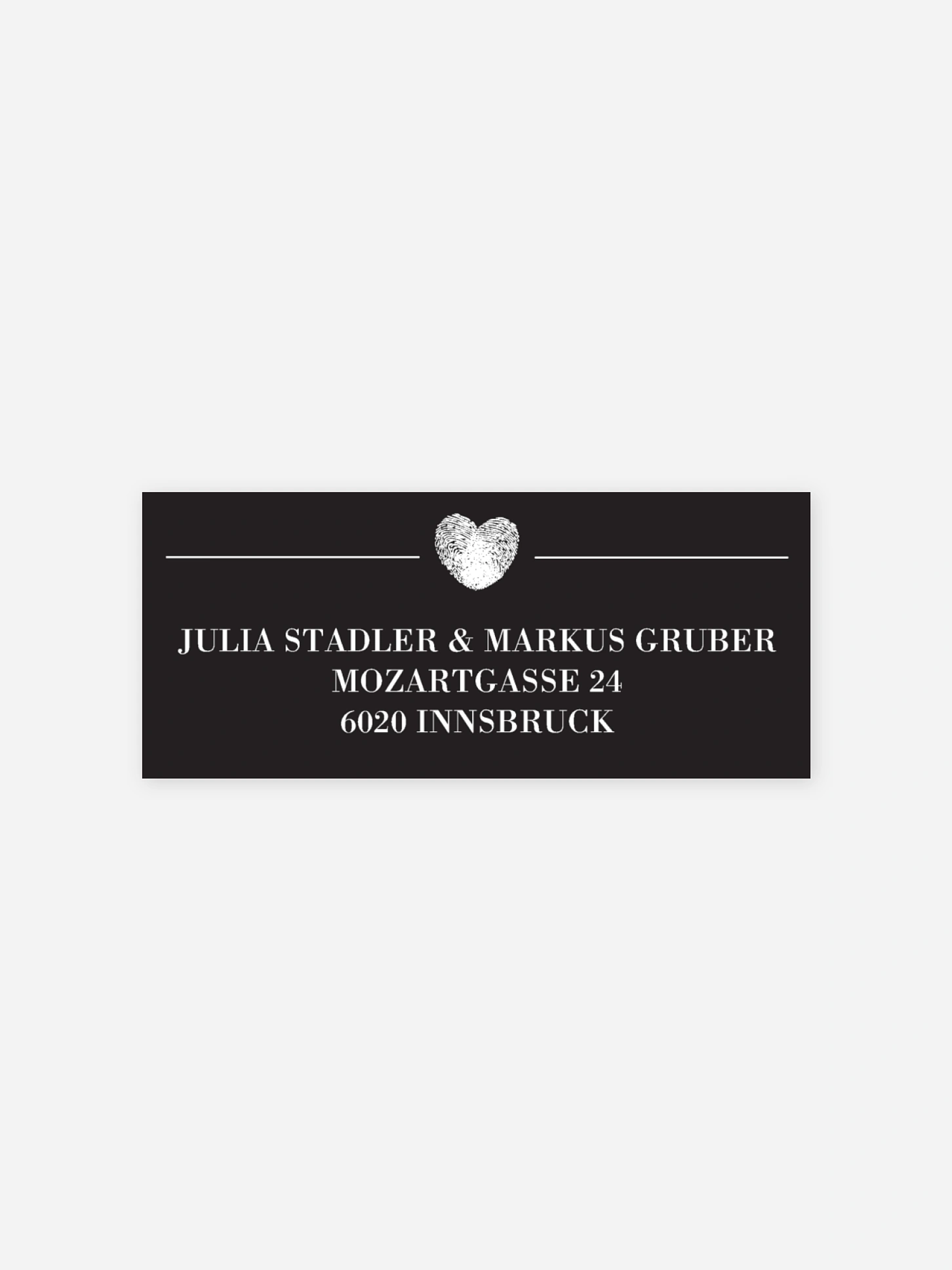 Absenderaufkleber Hochzeit Loveprint Premium