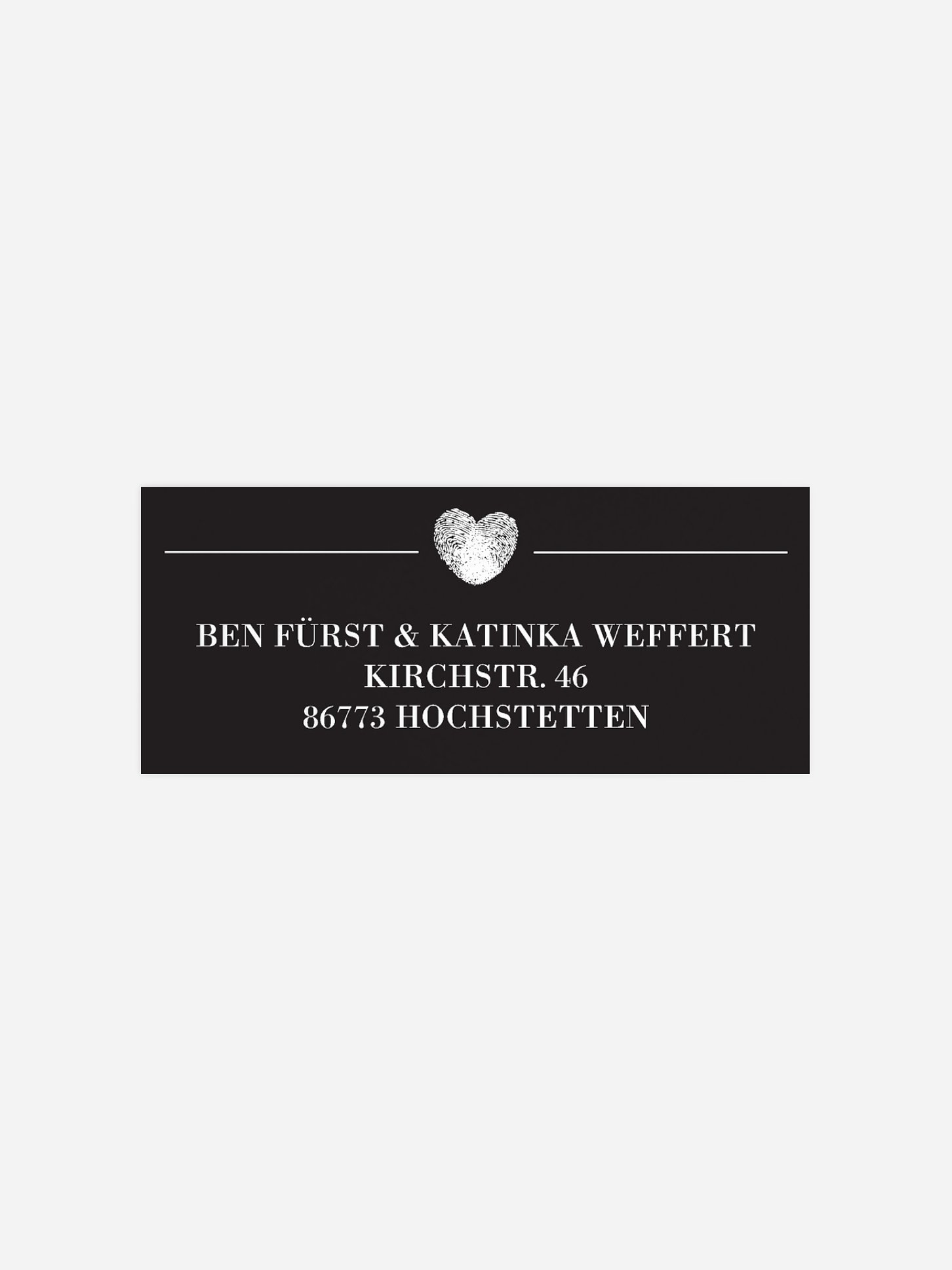 Absenderaufkleber Hochzeit Loveprint Premium