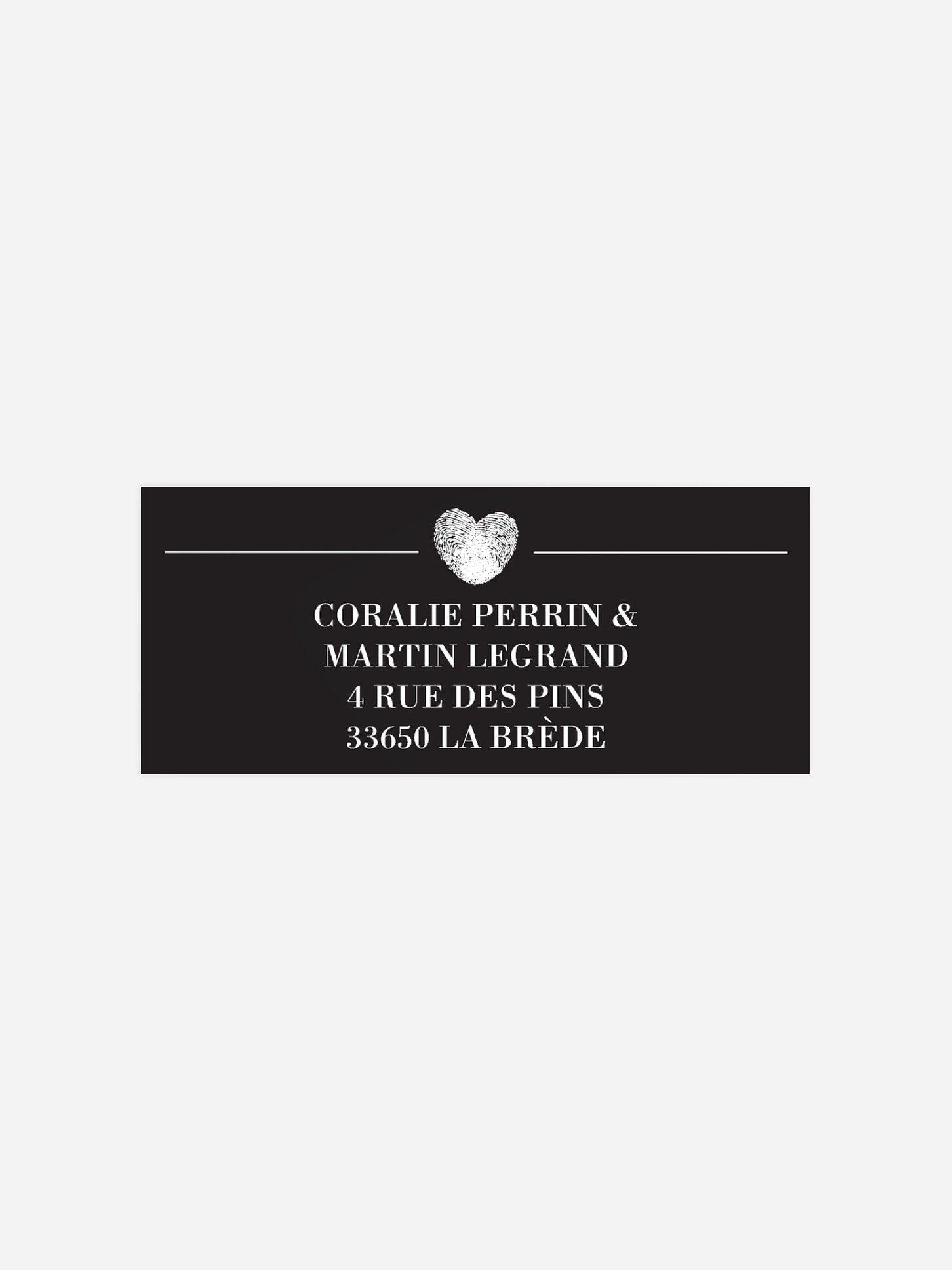 Étiquette expéditeur mariage Loveprint Premium
