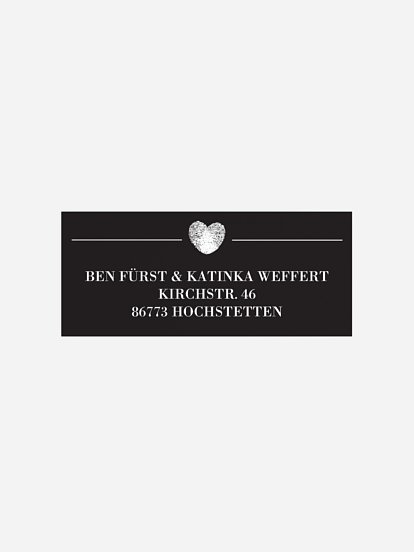 Absenderaufkleber Hochzeit Loveprint Premium