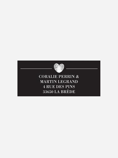 Étiquette expéditeur mariage Loveprint Premium
