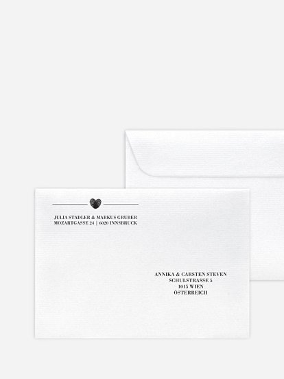 Bedruckter Briefumschlag Hochzeit Loveprint Premium
