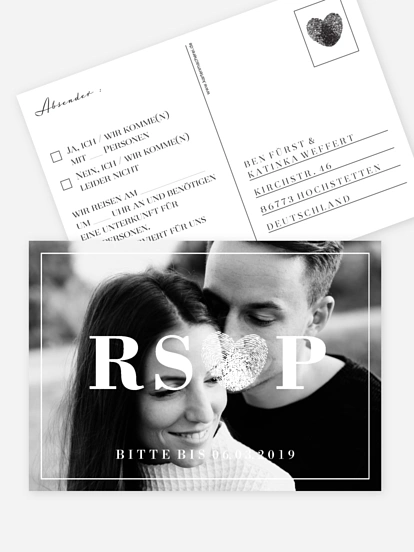 Antwortkarte Hochzeit Loveprint Premium