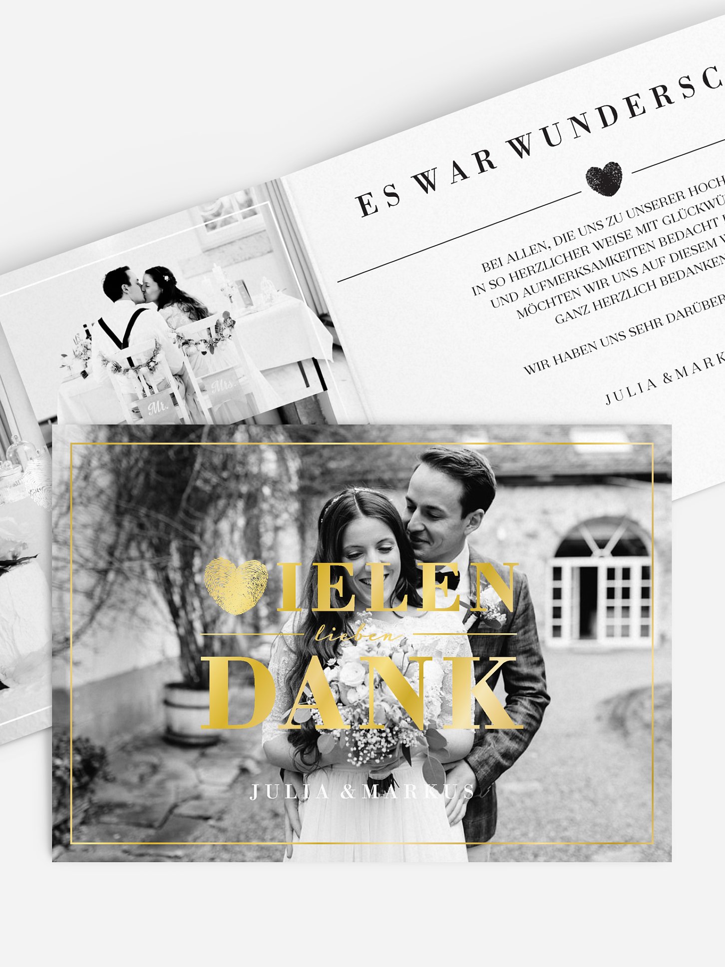 Dankeskarte Hochzeit Loveprint Premium