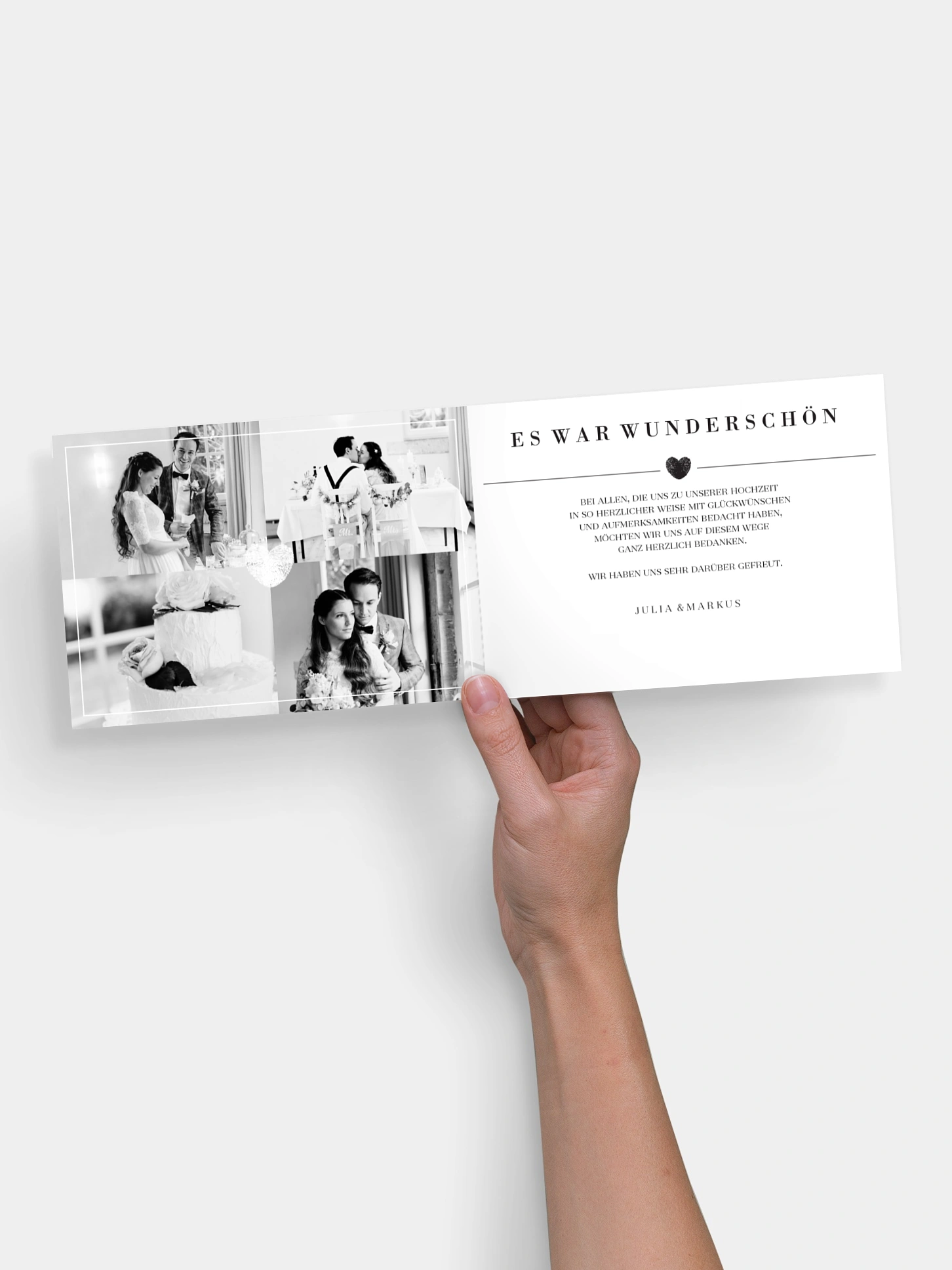 Dankeskarte Hochzeit Loveprint Premium