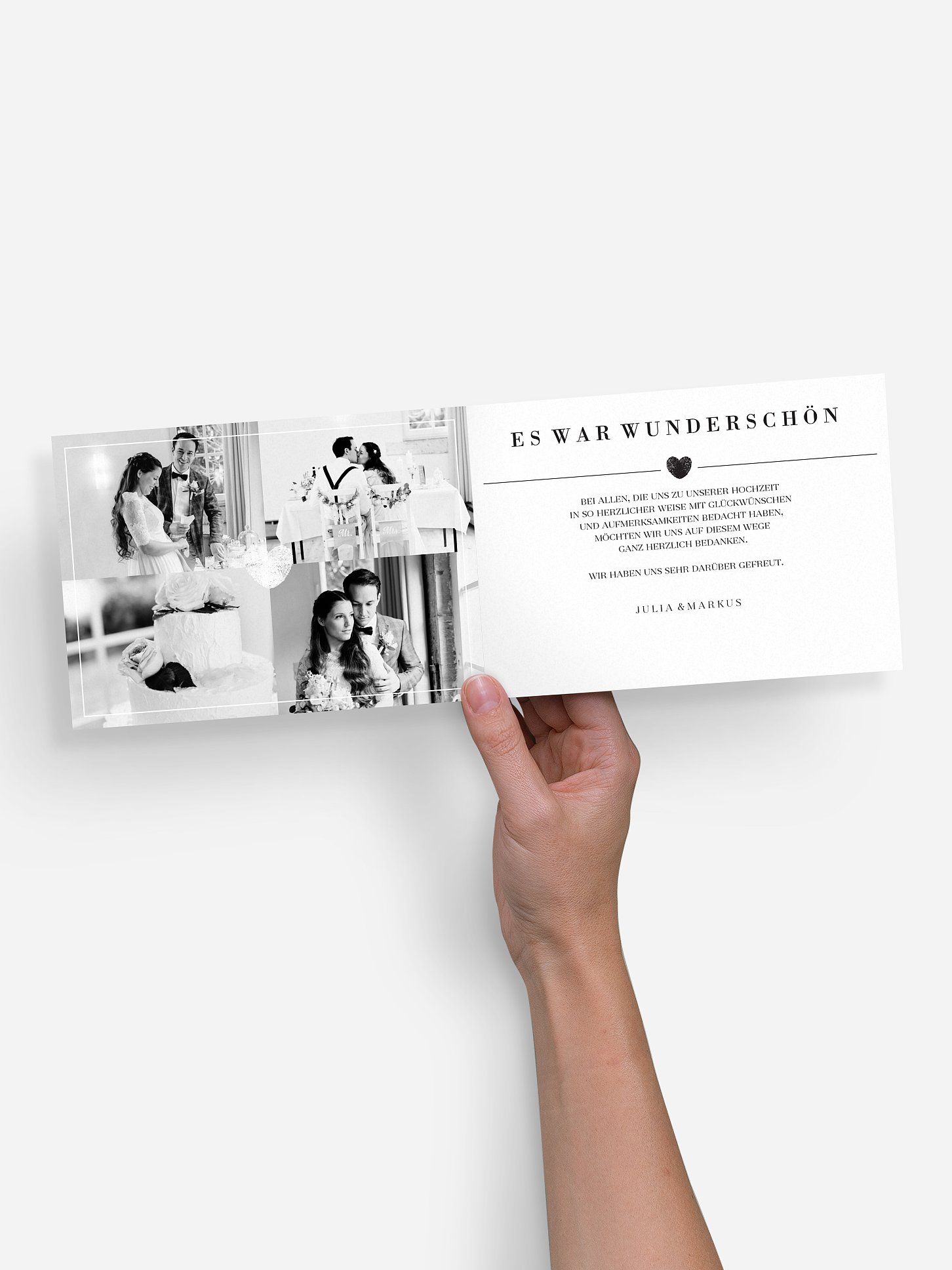 Dankeskarte Hochzeit Loveprint Premium