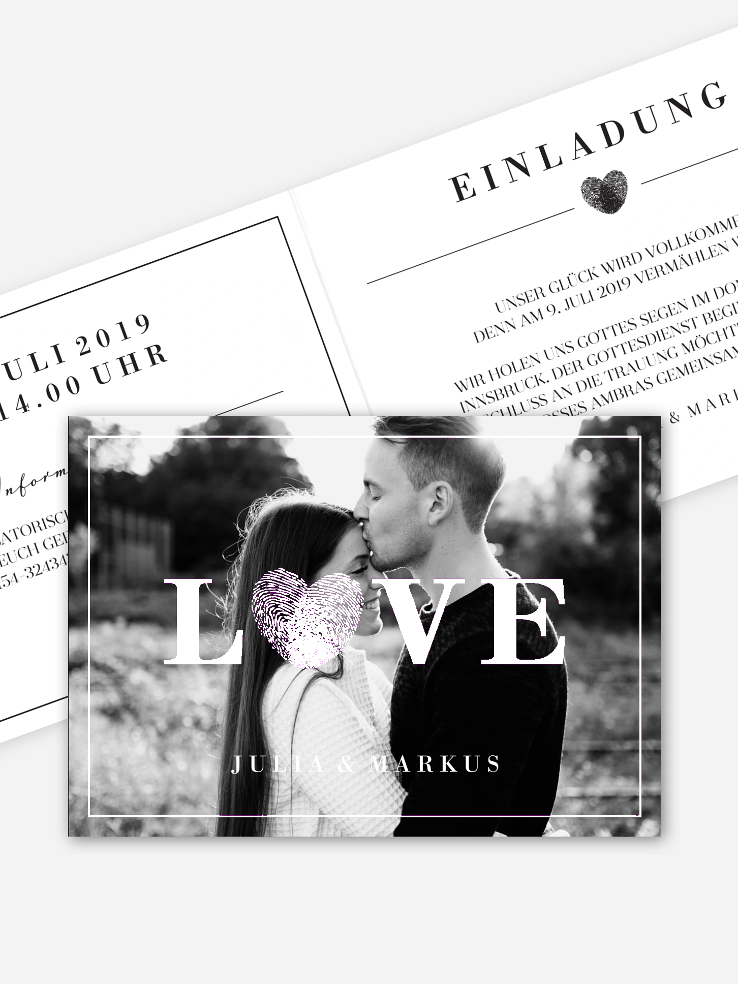 Hochzeitseinladung Loveprint Premium