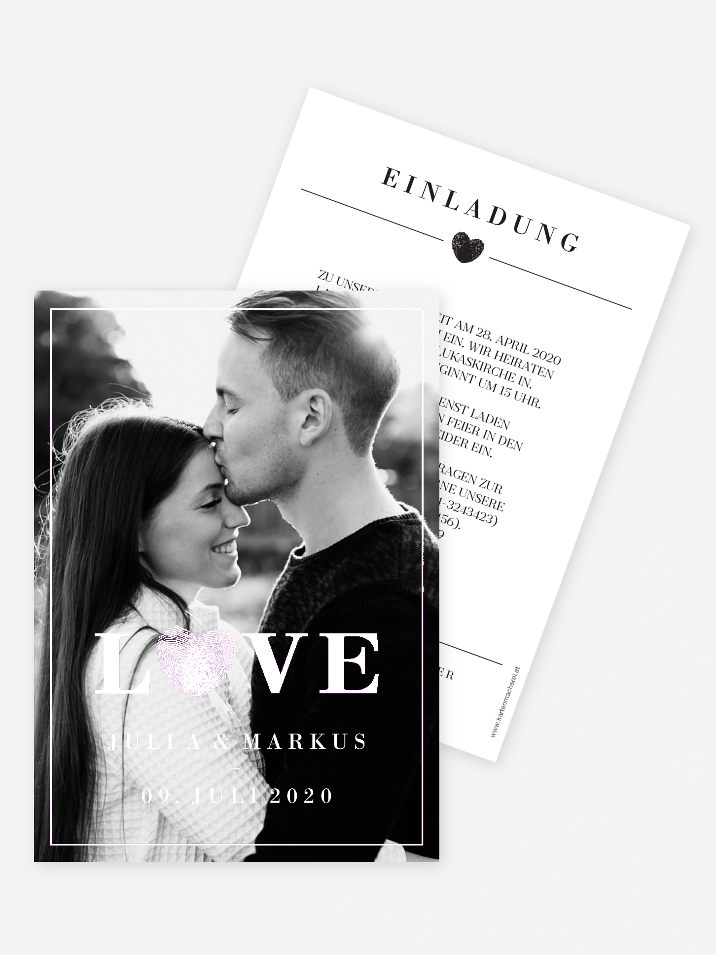 Hochzeitseinladung Loveprint Premium