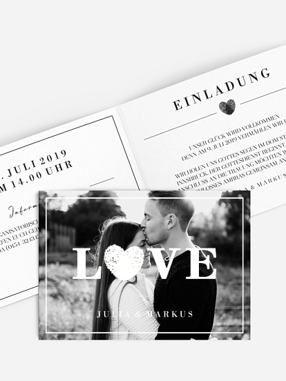 Hochzeitseinladung Loveprint Premium