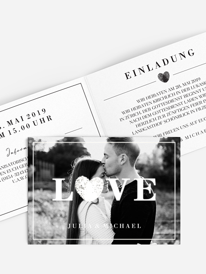 Hochzeitseinladung Loveprint Premium