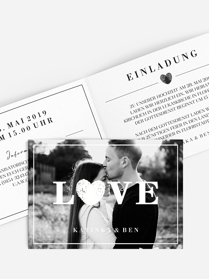 Hochzeitseinladung Loveprint Premium