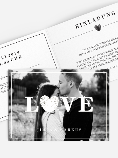 Hochzeitseinladung Loveprint Premium