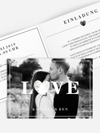 Hochzeitseinladung Loveprint Premium