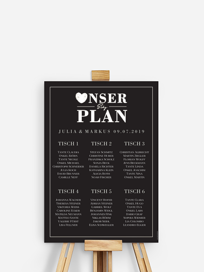 Sitzplan Plakat Loveprint Premium