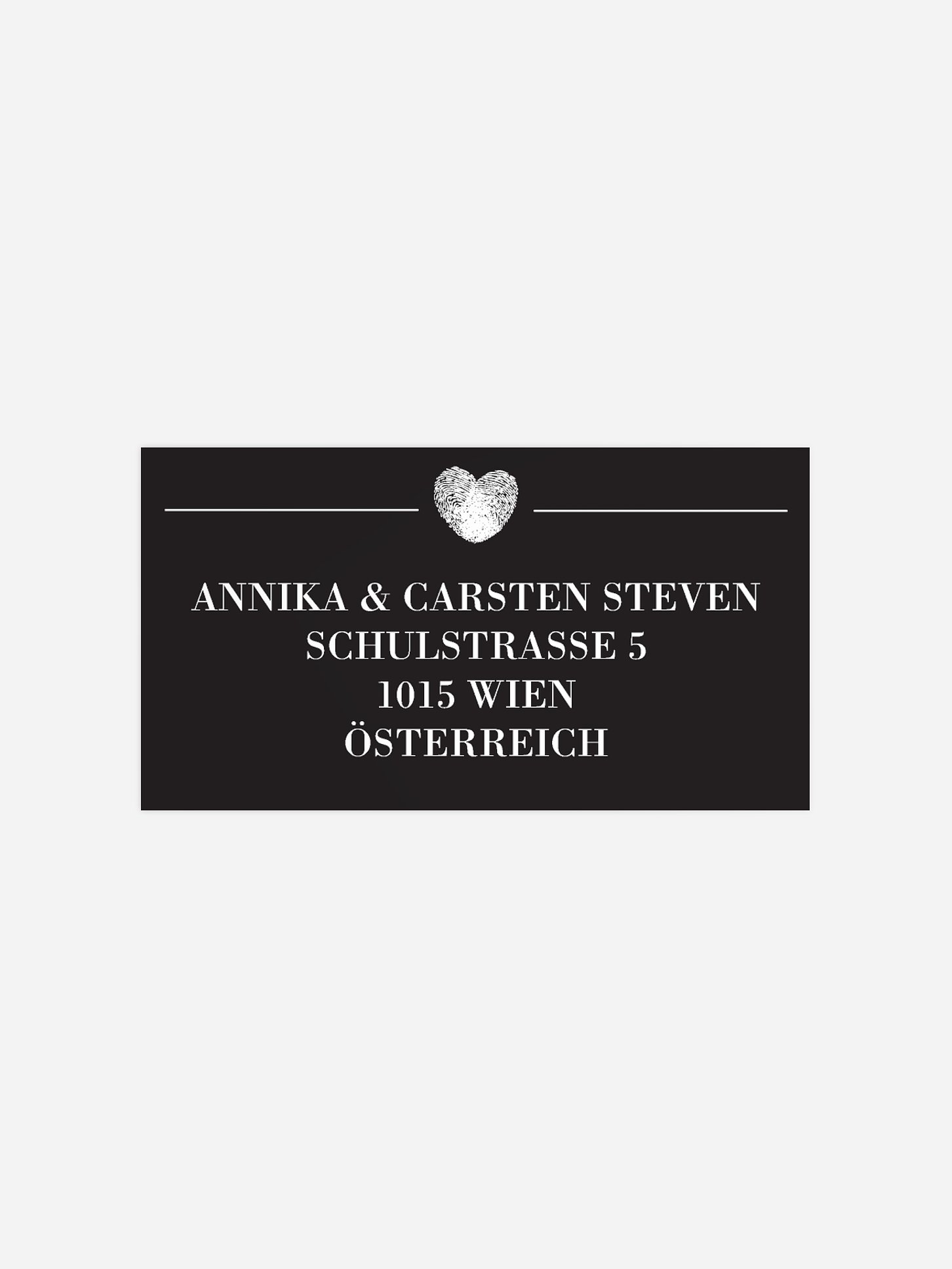 Empfängeraufkleber Hochzeit Loveprint Premium