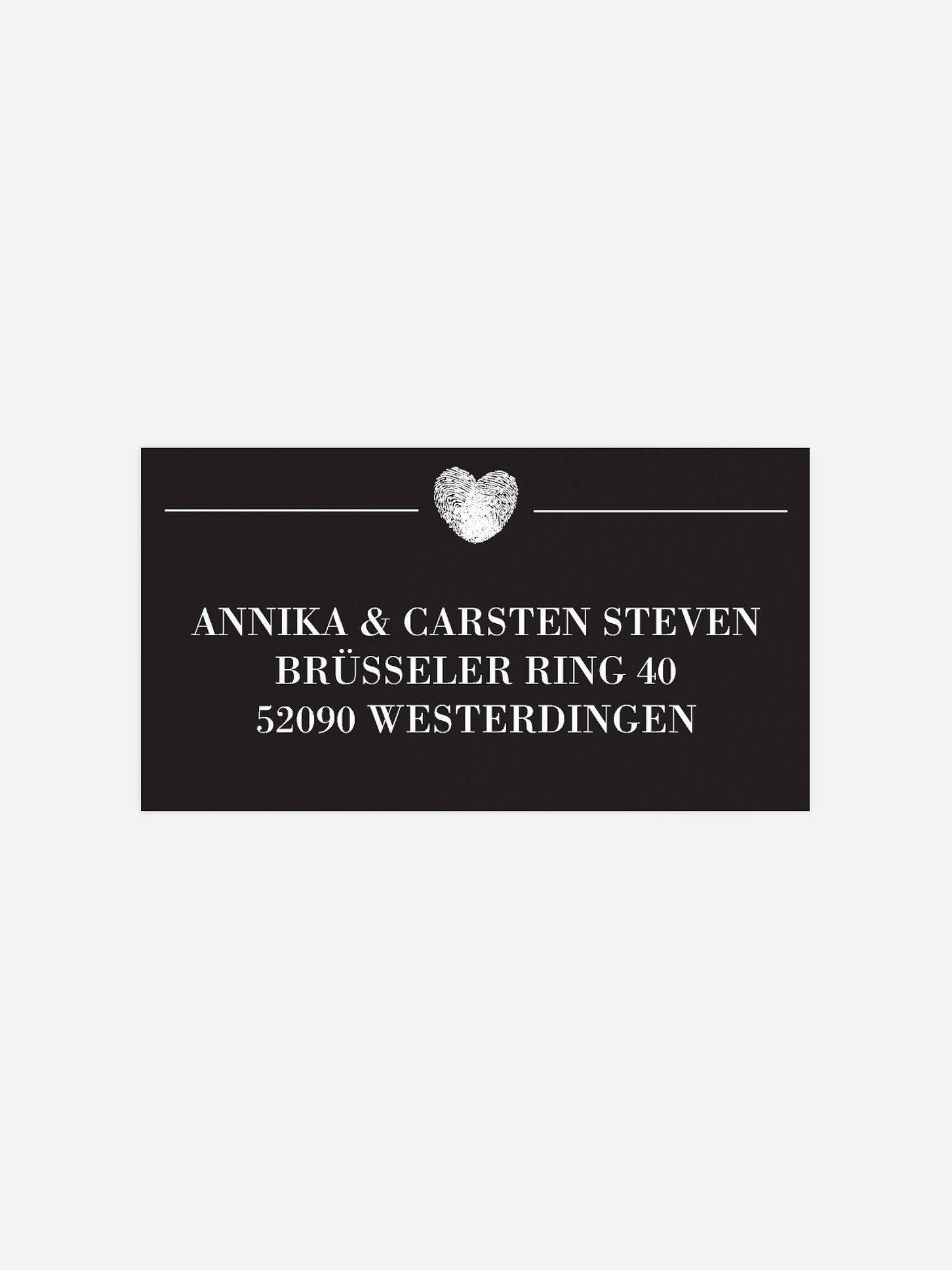 Empfängeraufkleber Hochzeit Loveprint Premium